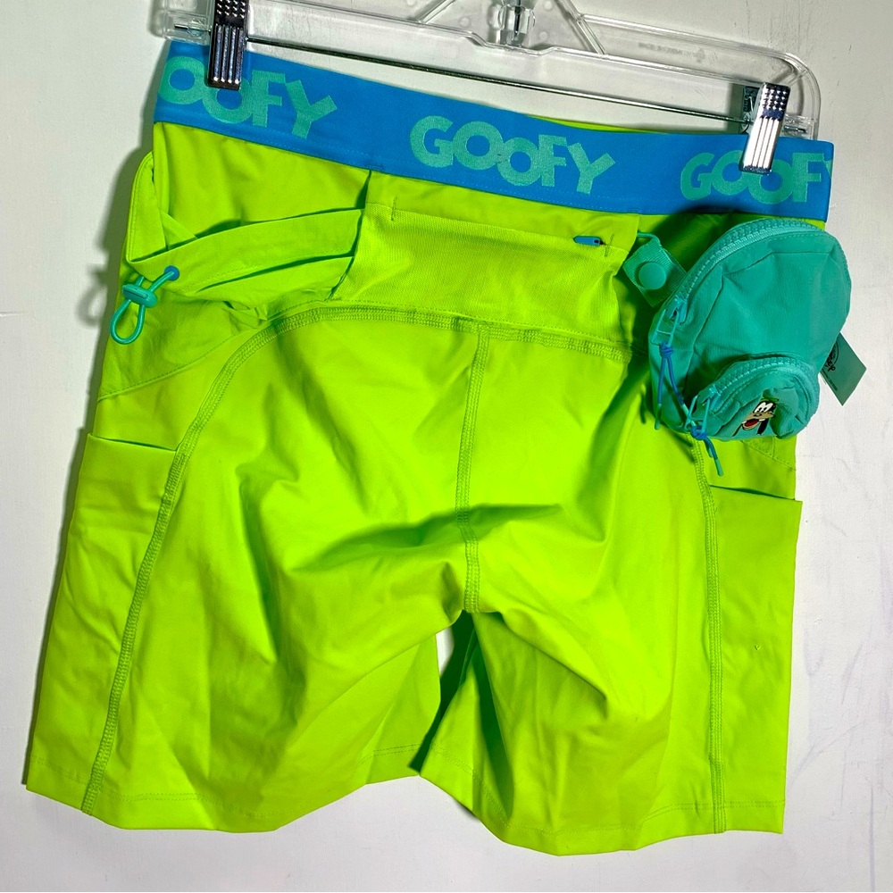 NWT Outdoor Voices x Disney Snacks Shorts Goofy Lime Green Neon Size L